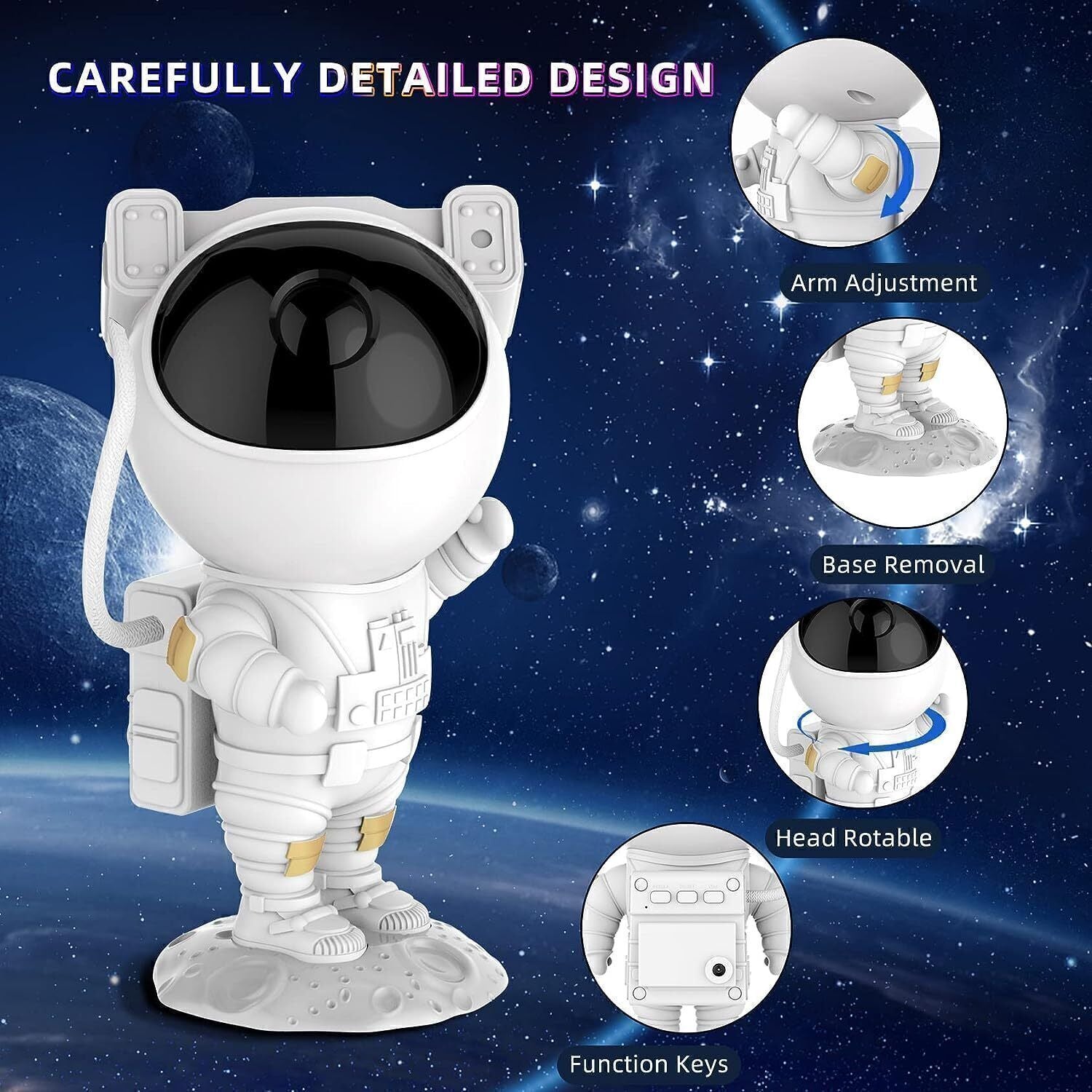 Astronaut Projector Galaxy Starry Sky Night Light Ocean Star LED Lamp Remote