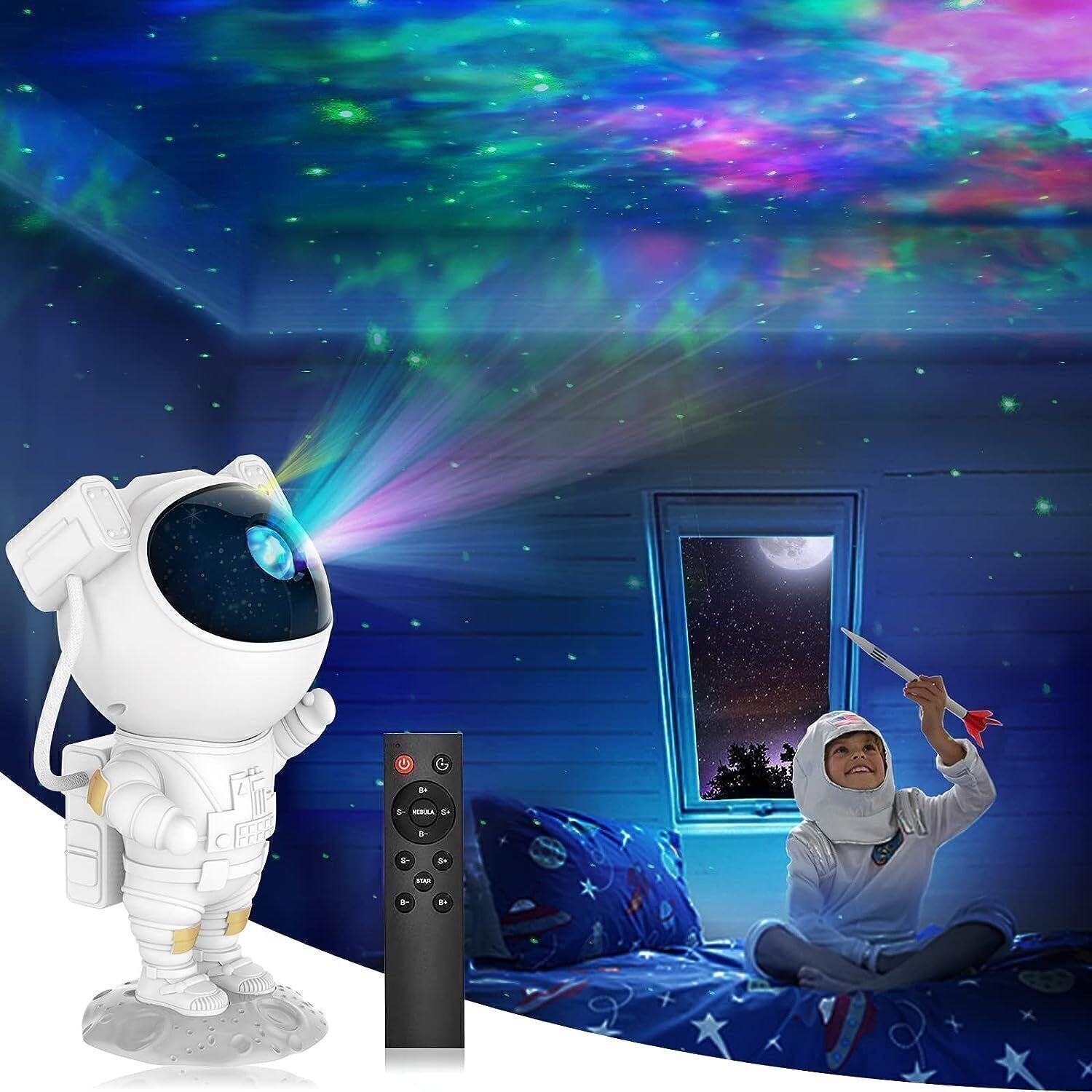 Astronaut Projector Galaxy Starry Sky Night Light Ocean Star LED Lamp Remote